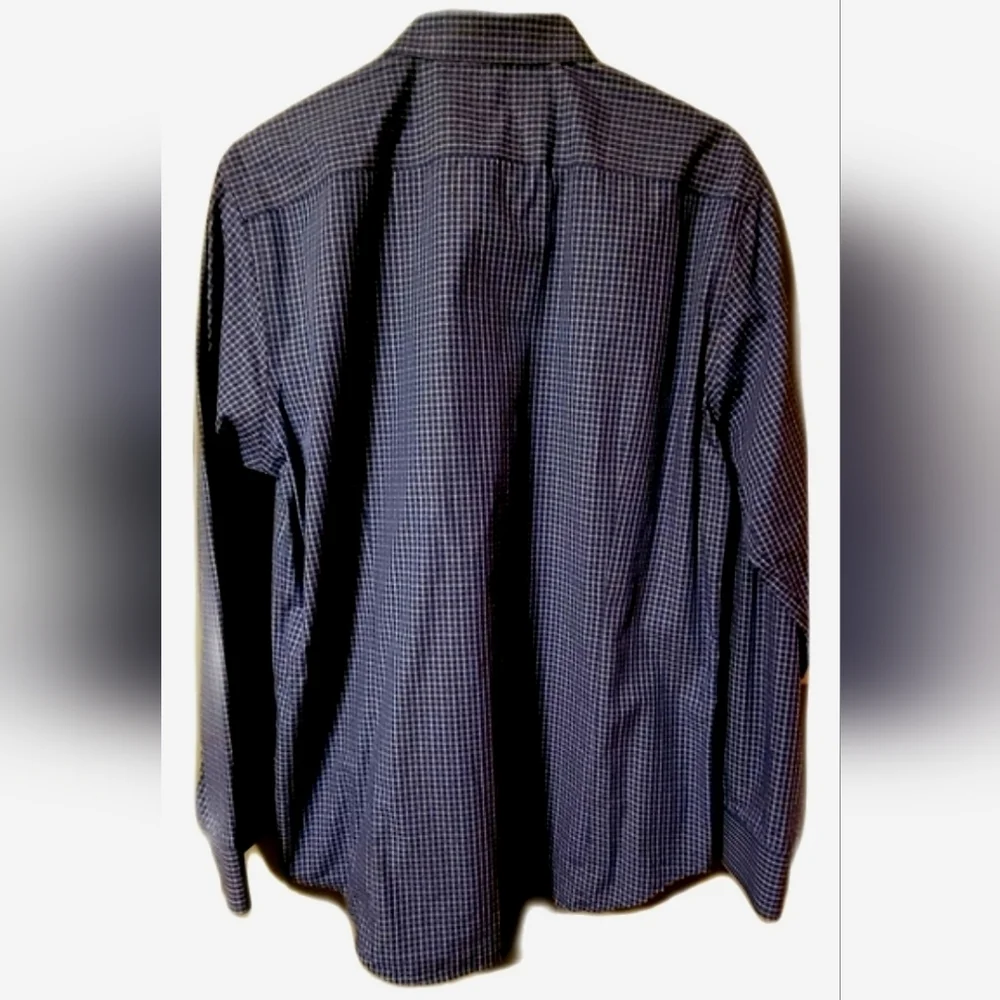 Banana Republic Gingham Dress Shirt Large Quiet Luxury Business Casual